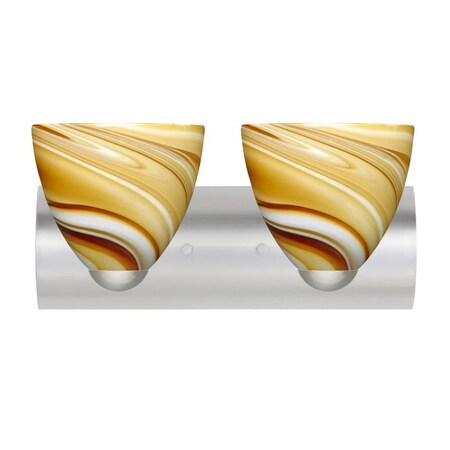 Besa Lighting Besa Wall Sasha Satin Nickel Honey 2x75W Medium Base 2WZ-7572HN-SN